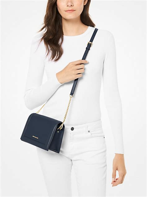 michael kors 32f9gj6c9l|Jet Set Large Crossgrain Leather Crossbody Bag .